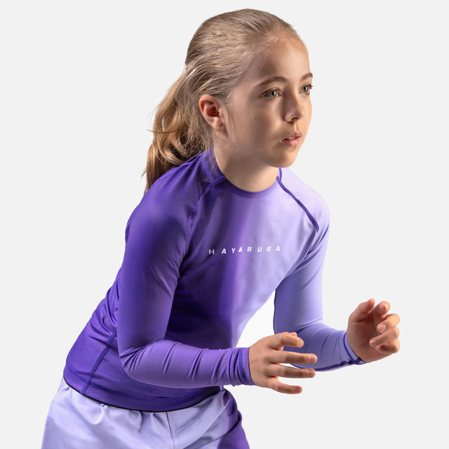 Rashguard Hayabusa Apex Nova Mâneci Lungi Copii – Violet