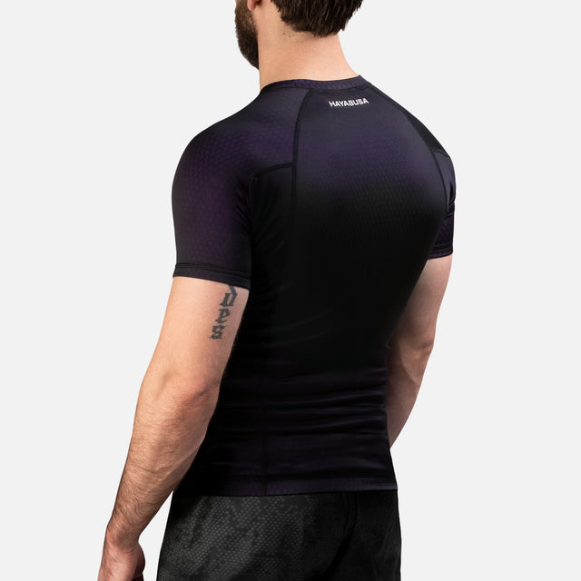 Rashguard Hayabusa Fusion Manga Curta – Preto/Roxo