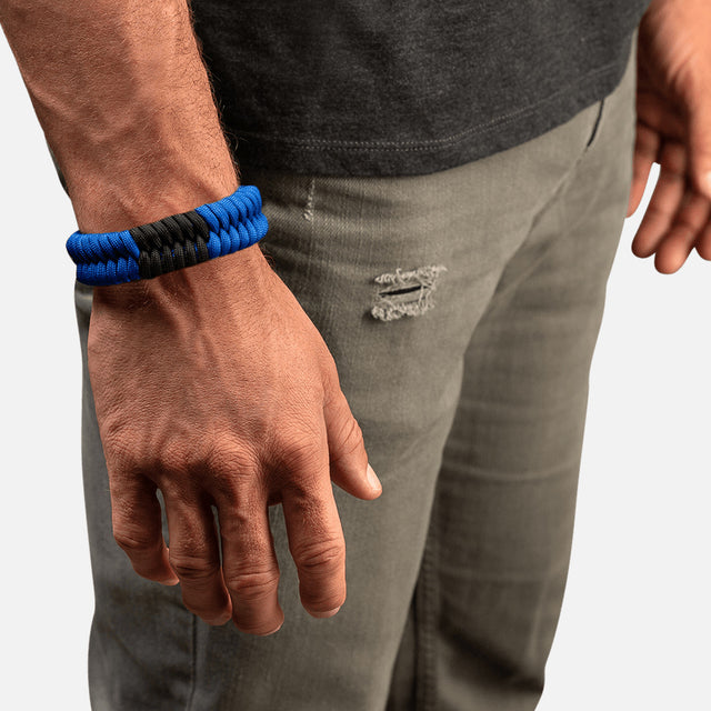 Hayabusa Paracord Jiu Jitsu Armband - Modrá