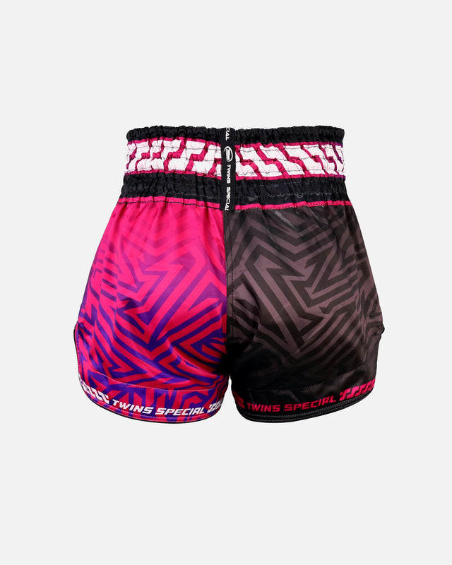 Spodenki Muay Thai Twins TTBL Maze – Różowe