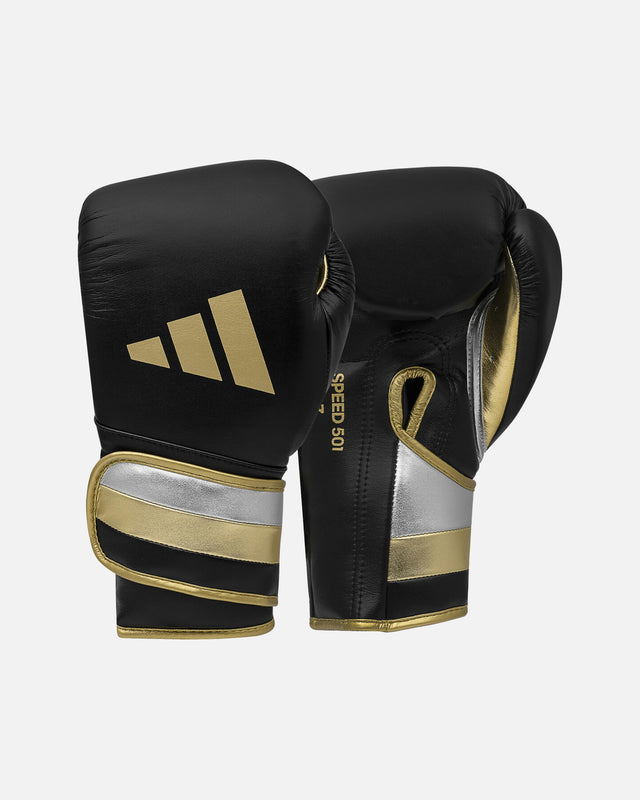 Guantes de boxeo Adidas Speed 501 – Negro/Oro