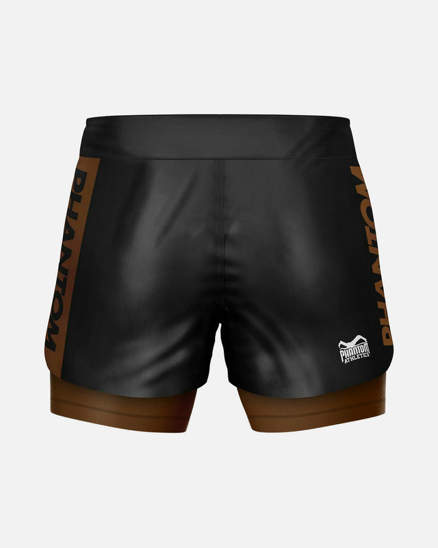 Pantalones de compresión Phantom Athletics Fusion-R 2in1 Ranked - Marrón