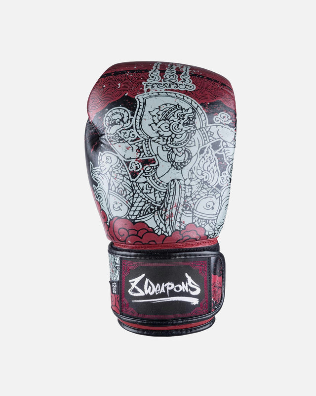 Luvas de boxe 8 WEAPONS Hanuman Yant – Preto/Vermelho