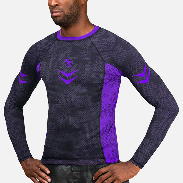 Rashguard Hayabusa Ranked Manga Larga – Púrpura