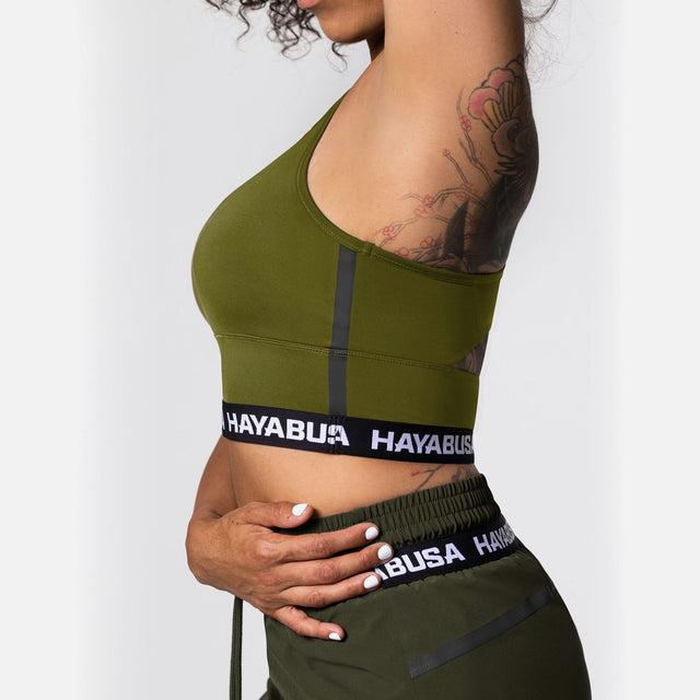 Hayabusa Sport BH Crossback til kvinder - Oliven