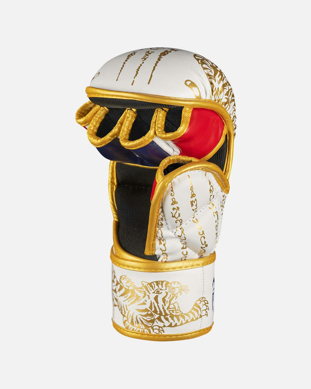 Mănuși MMA de sparring Phantom Athletics Muay Thai – Alb/Aur