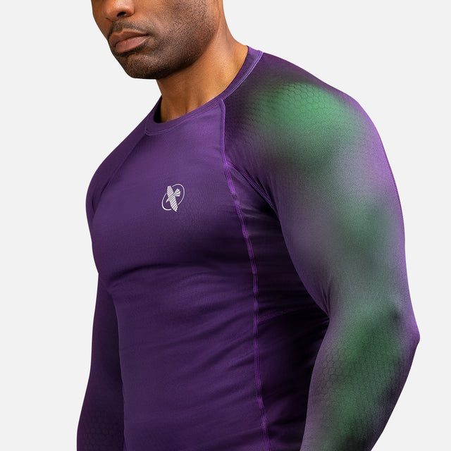 Hayabusa Rashguard Fusion Långärmad - Lila/Grön