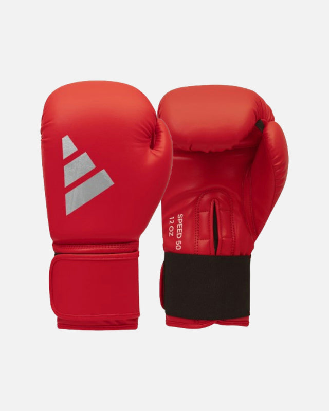 Mănuși de box Adidas Speed 50 – Roșu/Argintiu