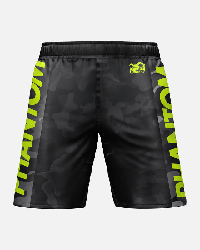 Shorts de MMA Phantom Athletics EVO Neon – Noir Camo/Neon