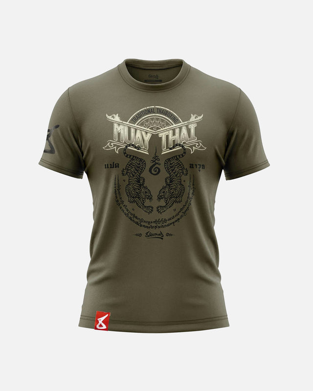 Camiseta 8 WEAPONS Sak Yant Tigers – Oliva