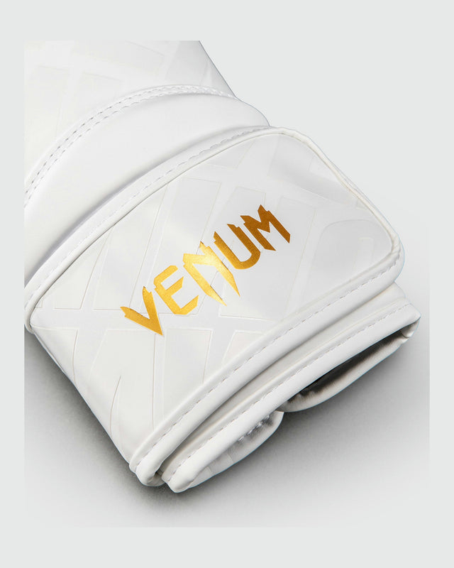 Gants de boxe Venum Contender 1.5 XT 3D – Blanc/Or (VENUM-06042-717)