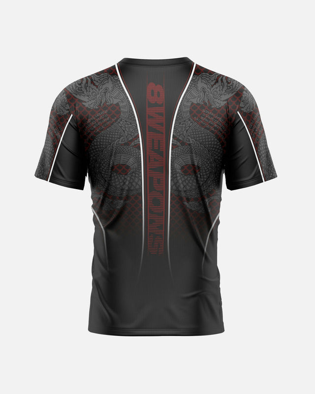 8 WEAPONS T-shirt Functionel Naga Yant – Sort/Rød