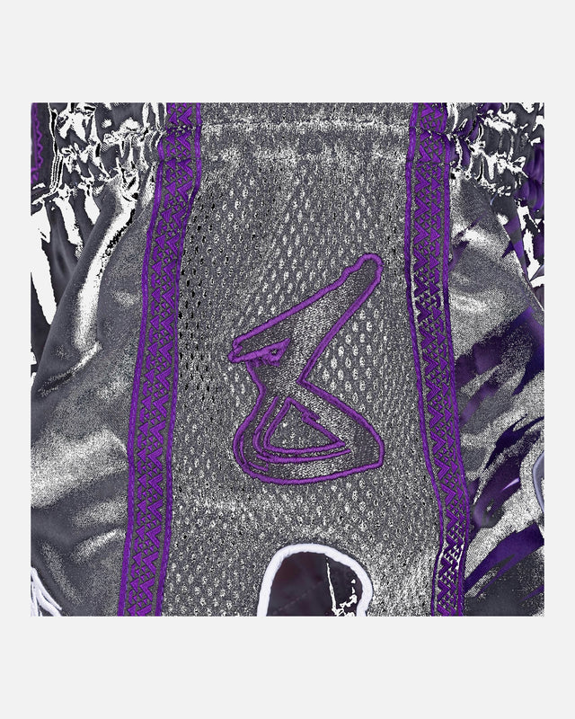 8 WEAPONS Muay Thai Shorts Beastial Panther - Zwart/Paars