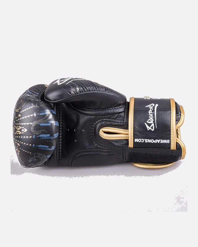 Guantoni da boxe 8 WEAPONS Three Elephants 2.0 – Nero/Oro