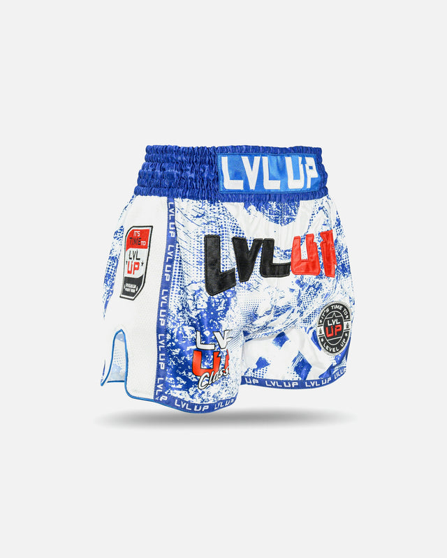 Spodenki Muay Thai LVL UP Stadium – Niebieskie