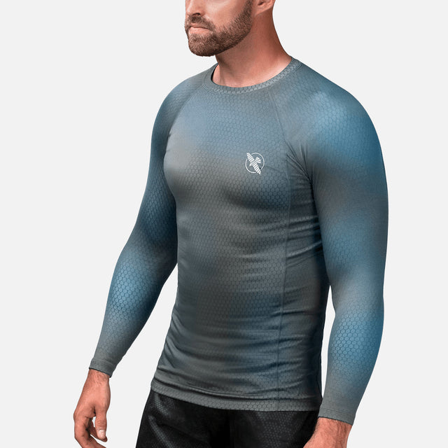 Rashguard Hayabusa Fusion Mâneci Lungi – Gri/Aqua