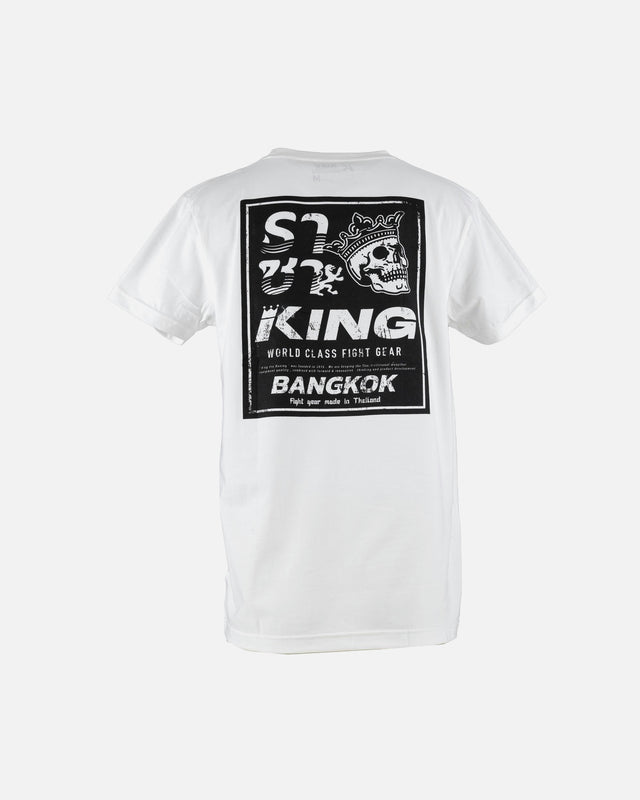 King Pro Boxing T-Shirt Skull 1 – Weiß
