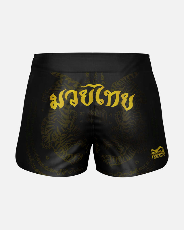 Pantaloncini Muay Thai Phantom Athletics Fusion – Nero/Oro