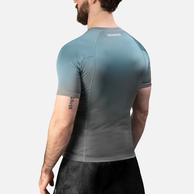 Rashguard Hayabusa Fusion Krátký rukáv – Šedá/Aqua
