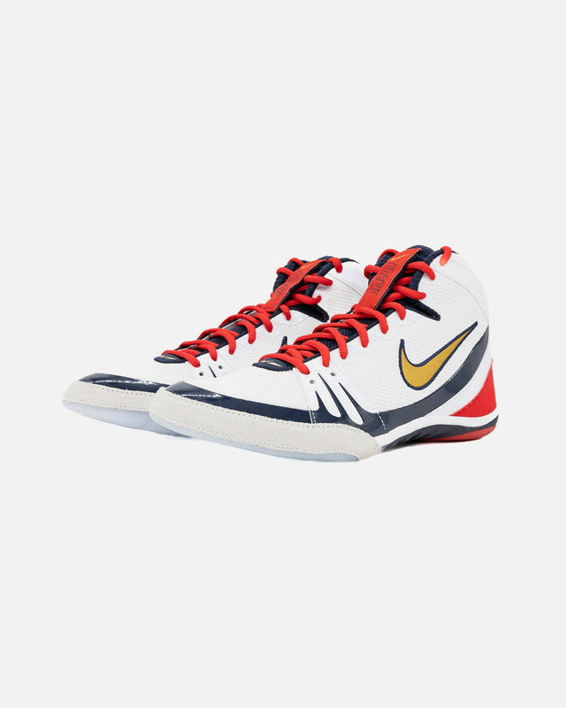Botas de lucha Nike Freek SE - Blanco/Oro/Azul marino