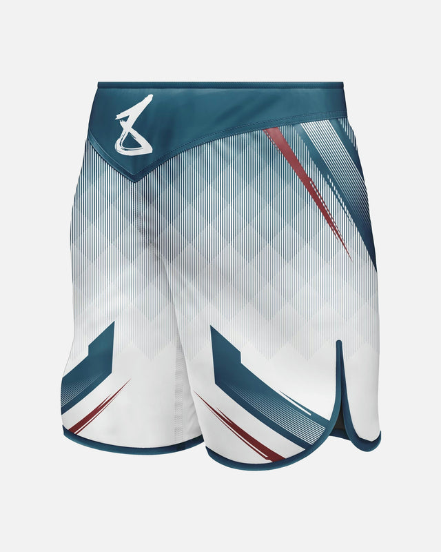 Pantalones de MMA 8 WEAPONS Shift – Blanco/Azul marino/Rojo