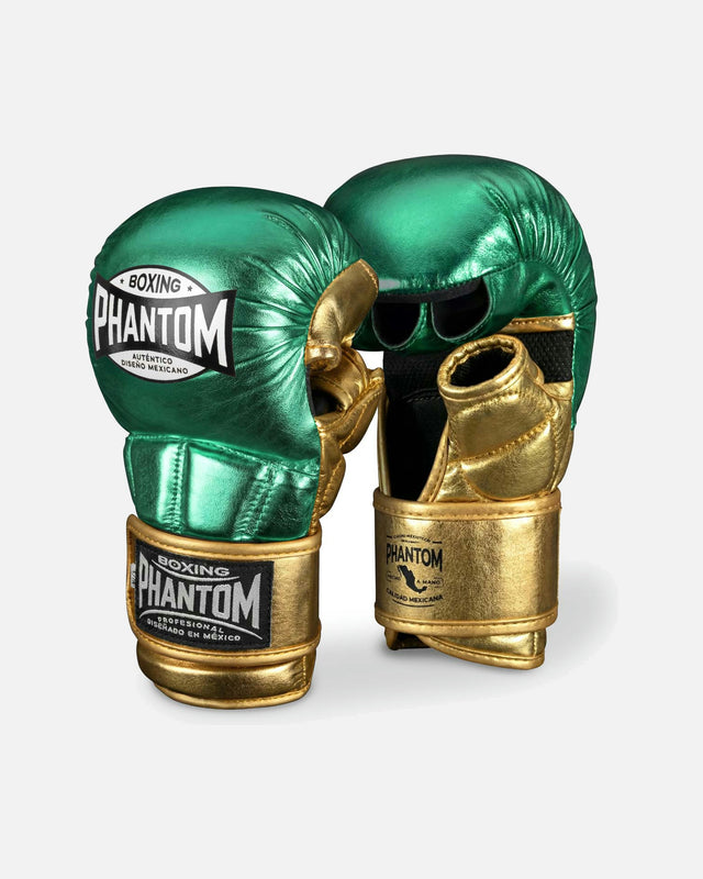 MMA rukavice Phantom Athletics Mexico – Stříbrná/Zelená/Červená