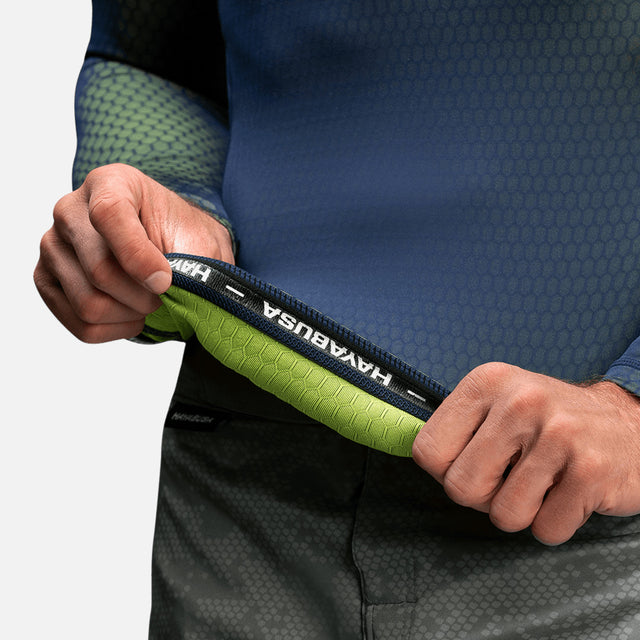 Rashguard Hayabusa Fusion Długie Rękawy – Niebieski/Zielony