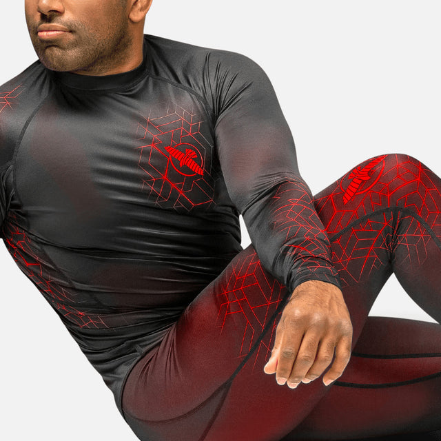 Shorts de compression Hayabusa Geo – Rouge