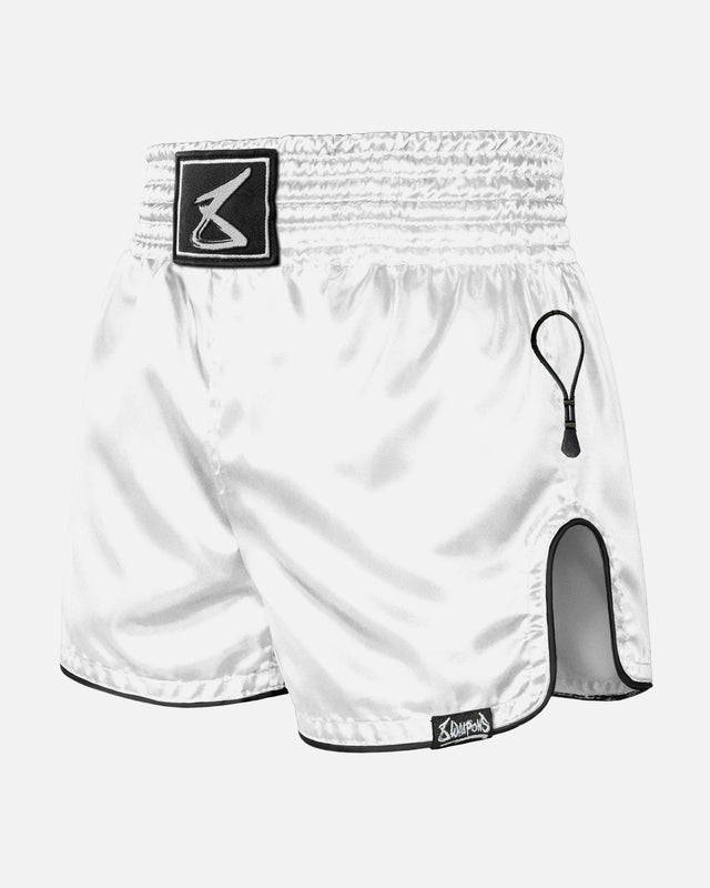 Muay Thai trenky 8 WEAPONS Mongkol – Bílé/Černé