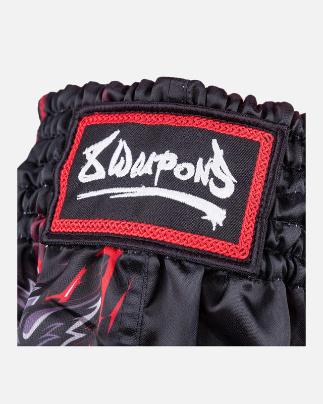 Pantaloncini Muay Thai 8 WEAPONS Beastial Wolf – Nero/Rosso
