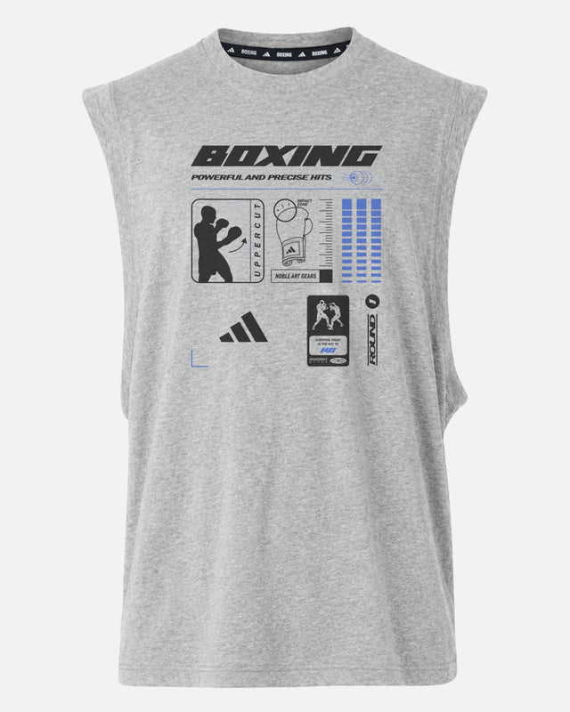Triko Adidas Boxing Graphic Line SL – Šedé