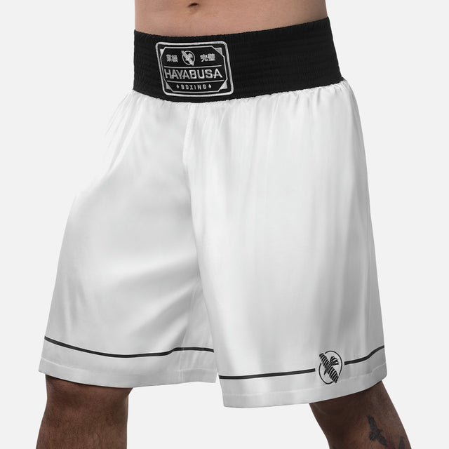 Pantaloni scurți de box Hayabusa Pro – Alb