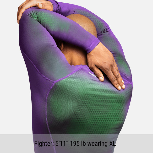 Hayabusa Rashguard Fusion Långärmad - Lila/Grön