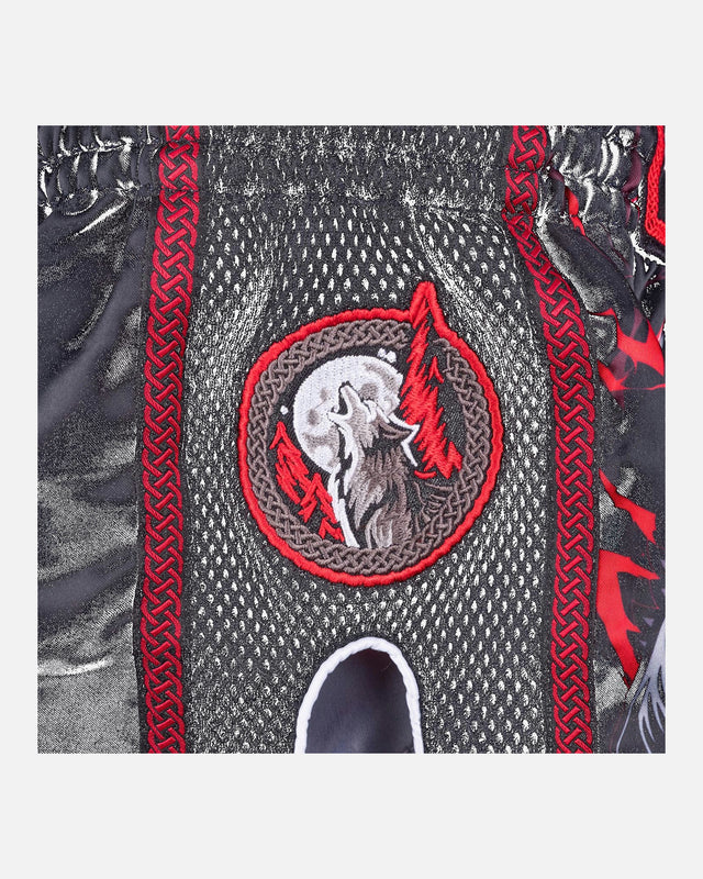 Pantaloncini Muay Thai 8 WEAPONS Beastial Wolf – Nero/Rosso