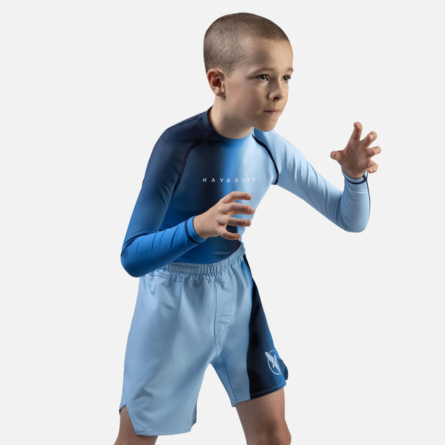 Spodenki MMA Hayabusa Apex Nova – Dziecięce – Niebieskie