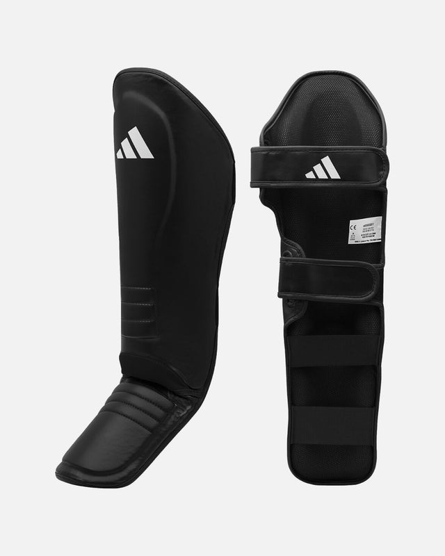 Paratibie Adidas Speed Thai Shin-n-Step – Nero/Bianco