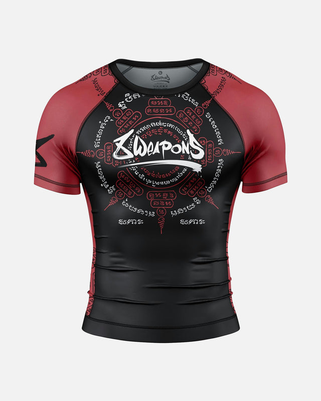Rashguard 8 WEAPONS 8 Ways Yant 2.0 – Negro/Burdeos