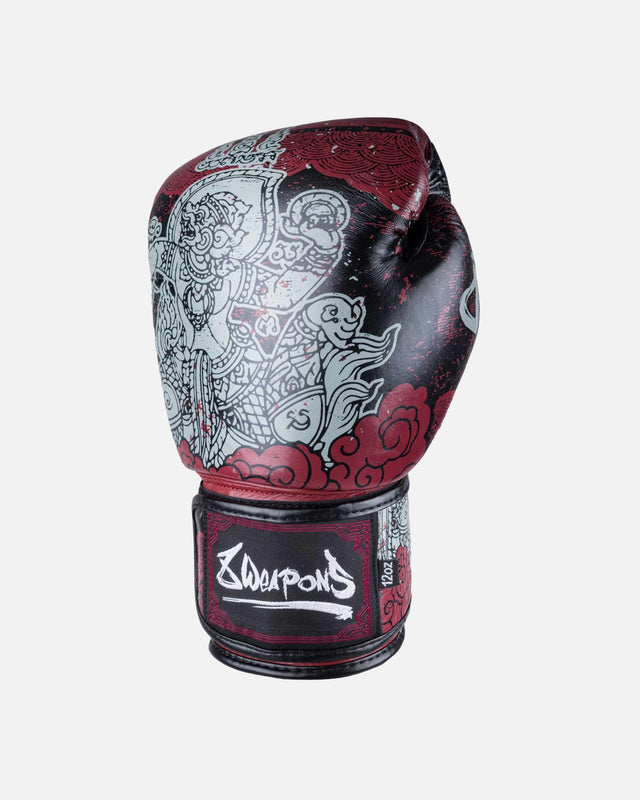 Luvas de boxe 8 WEAPONS Hanuman Yant – Preto/Vermelho