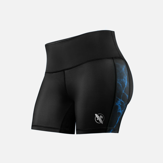 Hayabusa x UFC BJJ Kompressionsshorts til kvinder - Sort/Blå