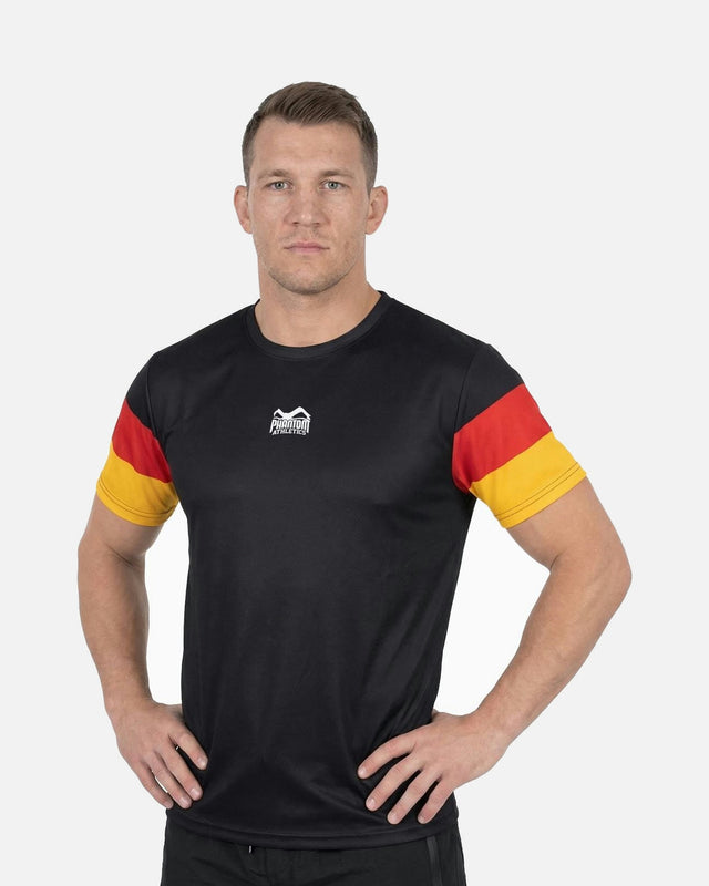 Phantom Athletics Trainingsshirt EVO+ Team Germany – Schwarz/Rot/Gold