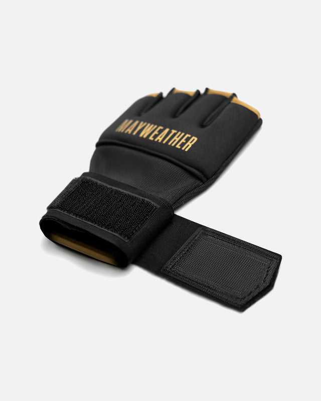 Hayabusa x Mayweather Inderhandsker Deluxe Quick Wraps - Sort/Guld