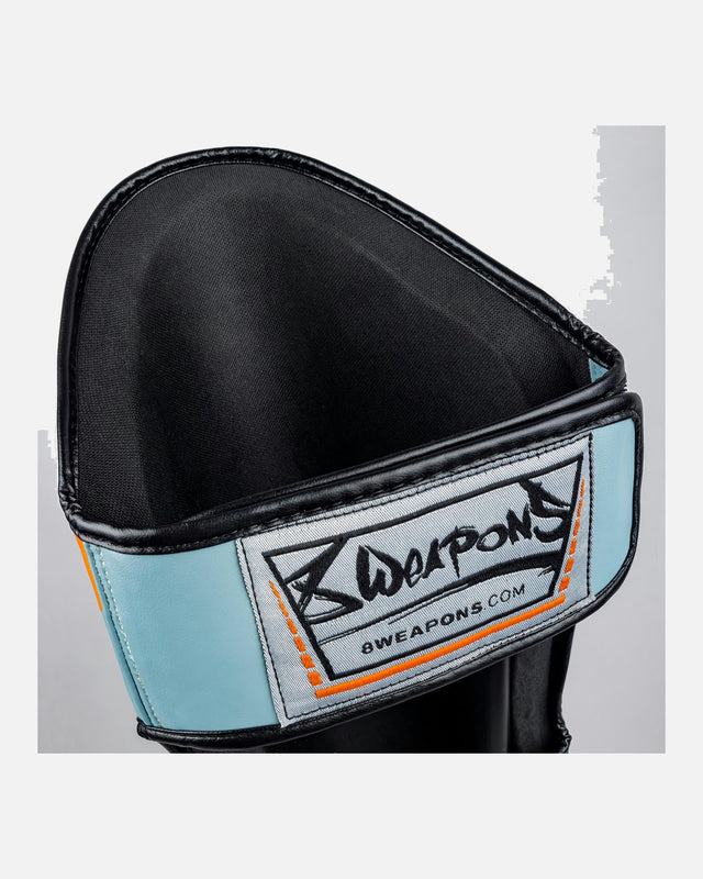Espinilleras 8 WEAPONS Shift – Gris hielo/Naranja