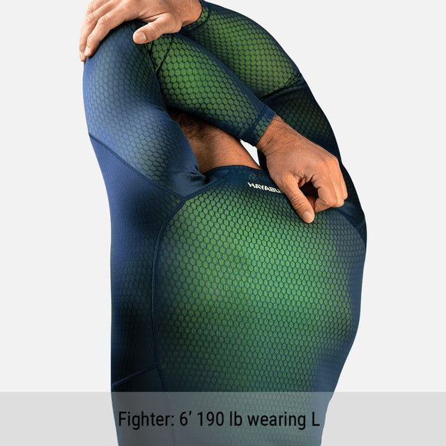 Rashguard Hayabusa Fusion Długie Rękawy – Niebieski/Zielony