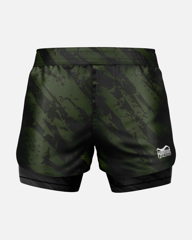 MMA trenky Phantom Athletics Fusion 2in1 Camo Tiger – Zelené
