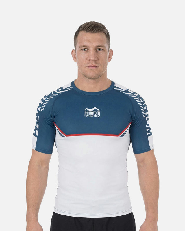 Phantom Athletics Rashguard EVO Apex Korte Mouwen – Blå