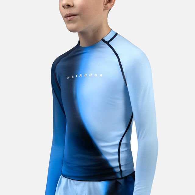 Rashguard Hayabusa Apex Nova Maniche Lunghe Bambini - Blu