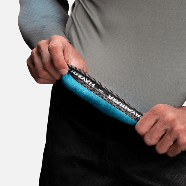 Rashguard Hayabusa Fusion Mâneci Lungi – Gri/Aqua