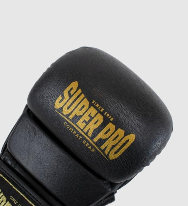 Super Pro Combat Gear MMA Shooter MMA-handsker - Sort/Guld - MMA-handsker