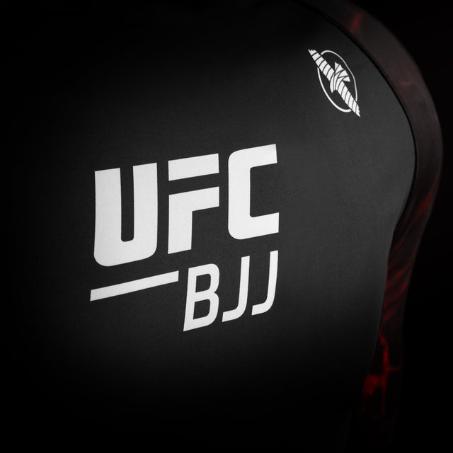 Hayabusa x UFC BJJ Rashguard Dlouhé rukávy – Černá/Červená