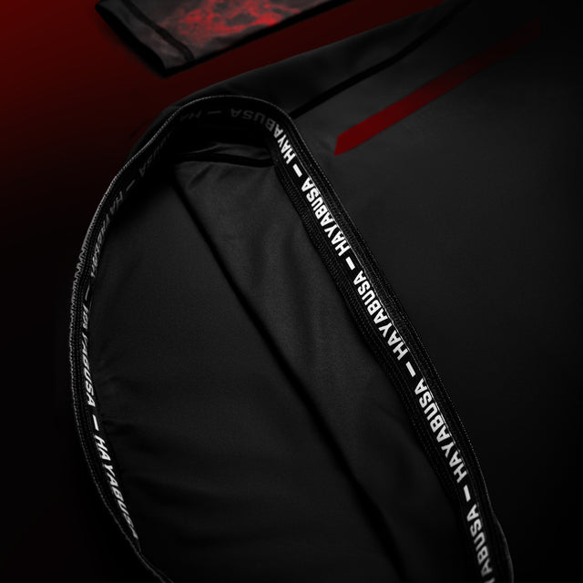 Hayabusa x UFC BJJ Rashguard Dlouhé rukávy – Černá/Červená